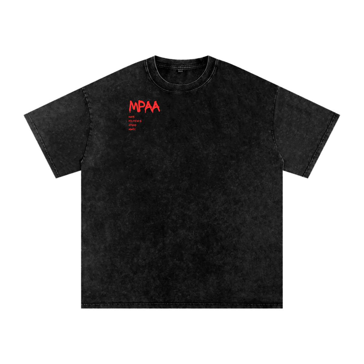 Snow Washed Oversized Cotton T-Shirt