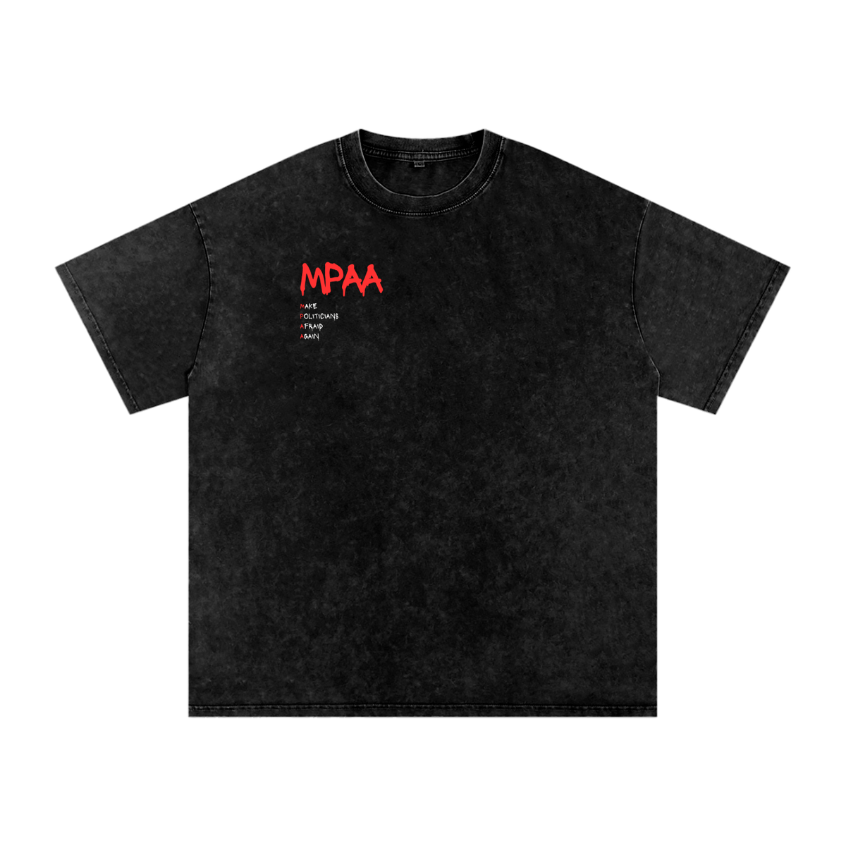Snow Washed Oversized Cotton T-Shirt
