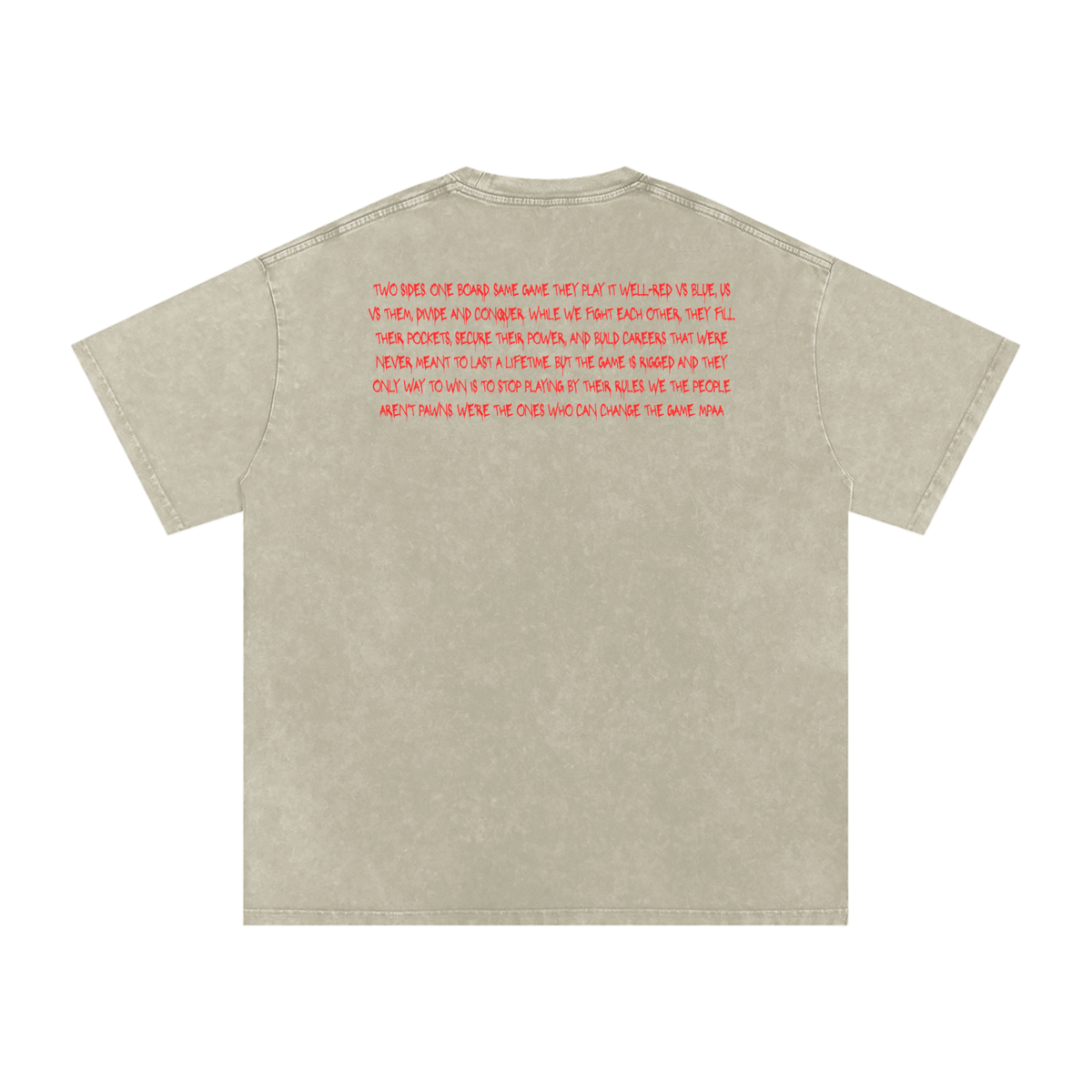 Snow Washed Oversized Cotton T-Shirt
