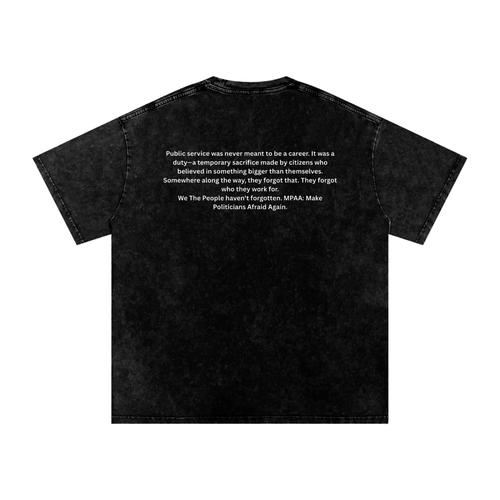 Snow Washed Oversized Cotton T-Shirt