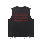Snow Washed Raw-Hem Tank Top