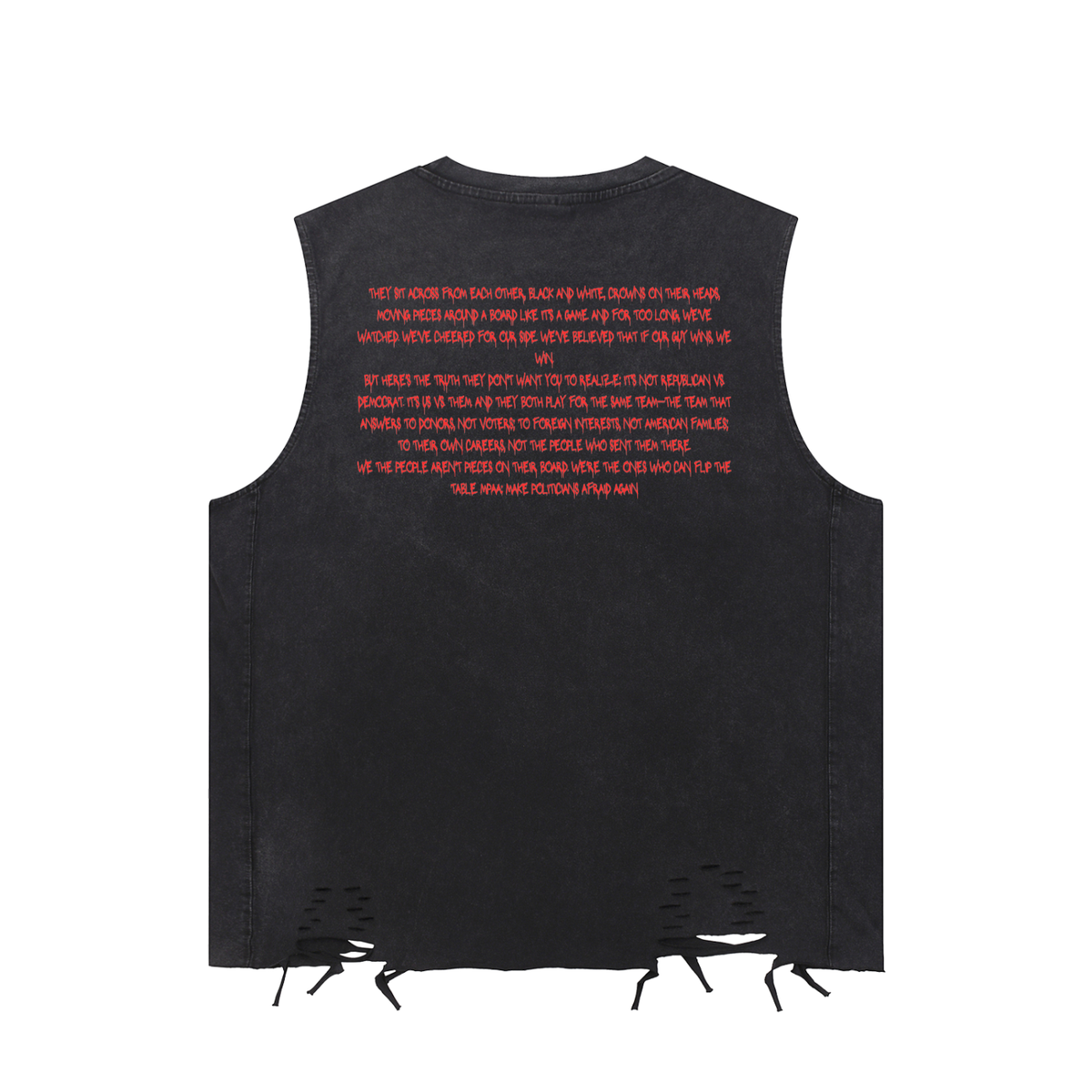 Snow Washed Raw-Hem Tank Top