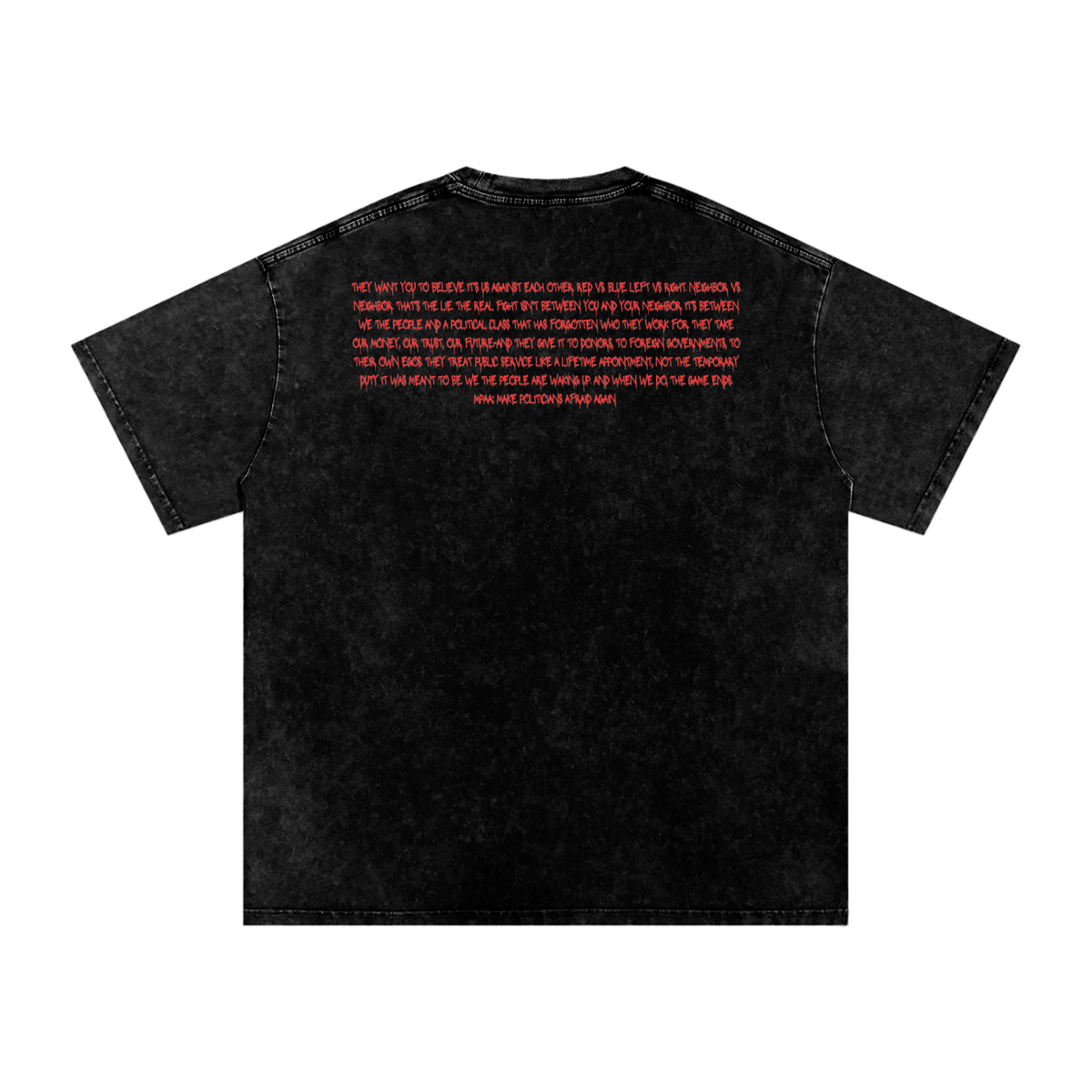 Snow Washed Oversized Cotton T-Shirt
