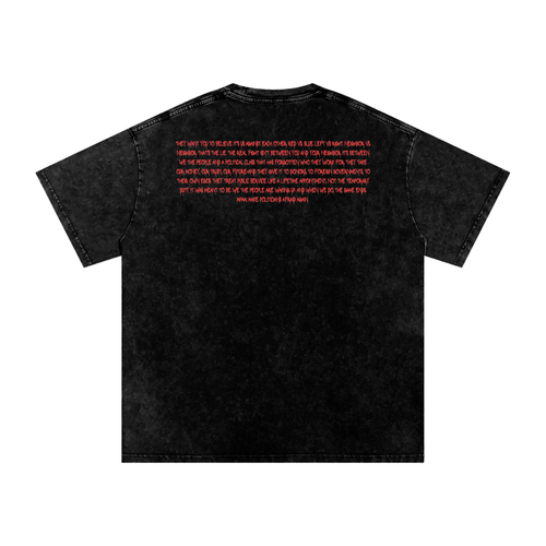 Snow Washed Oversized Cotton T-Shirt