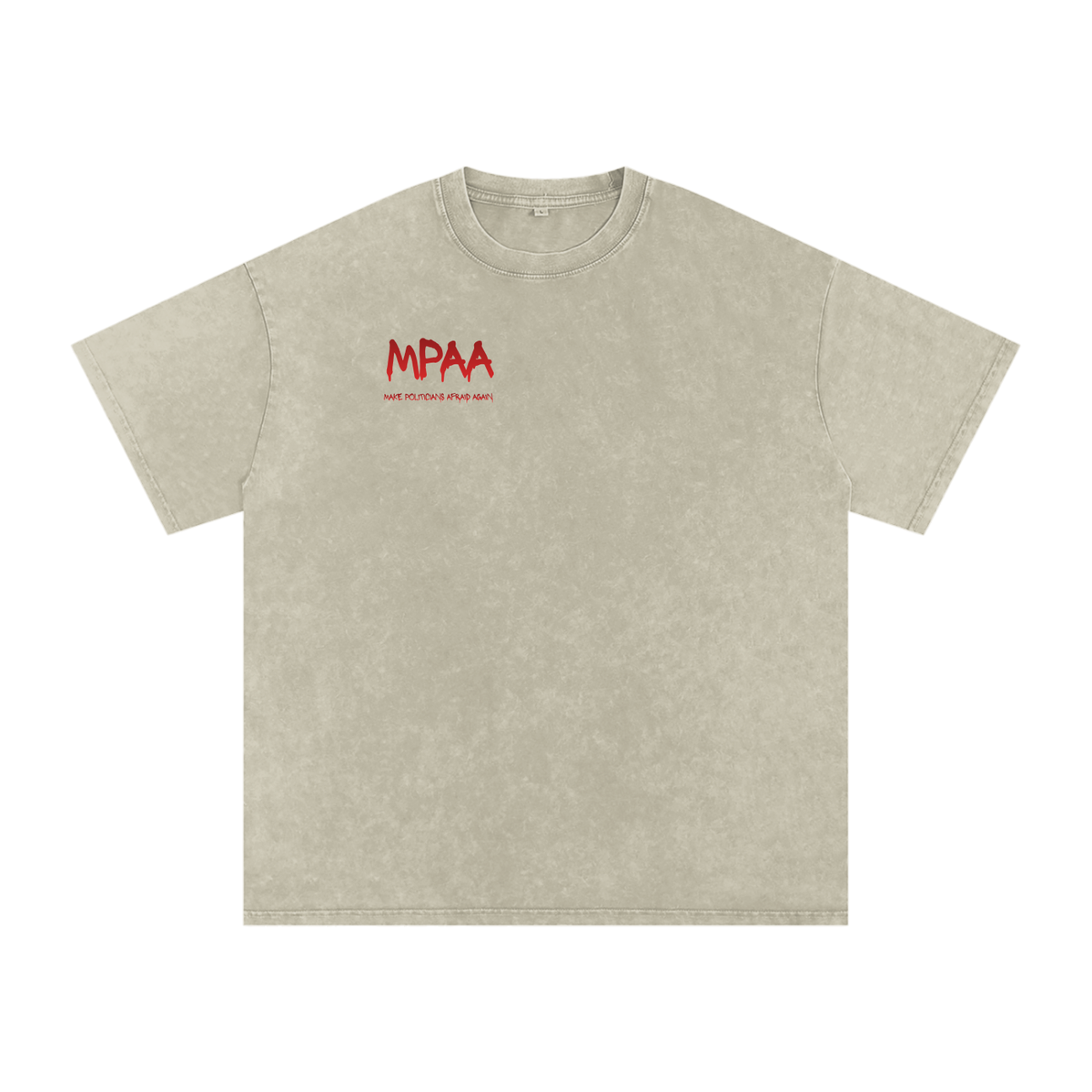 Snow Washed Oversized Cotton T-Shirt