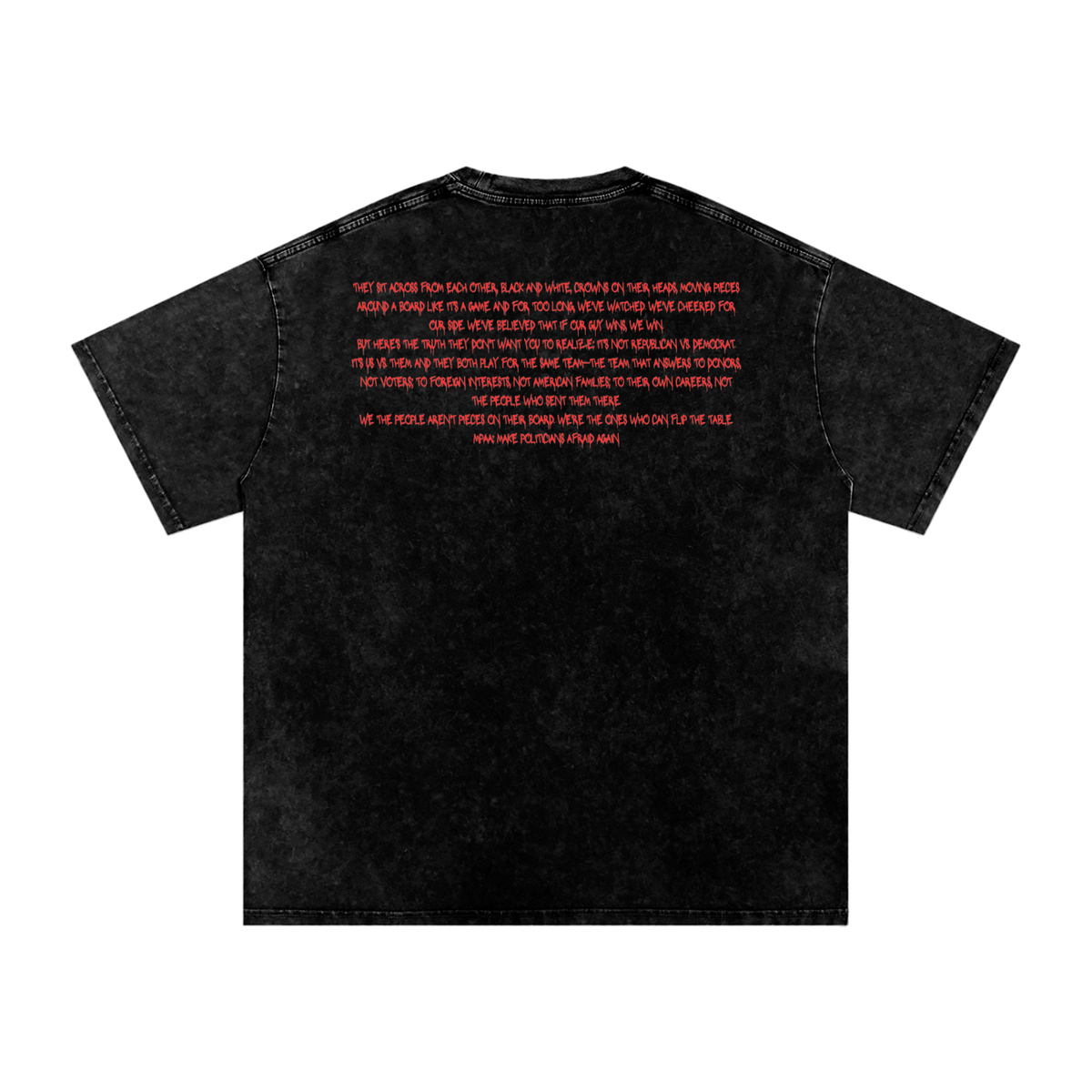 Snow Washed Oversized Cotton T-Shirt