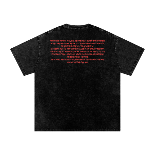 Snow Washed Oversized Cotton T-Shirt
