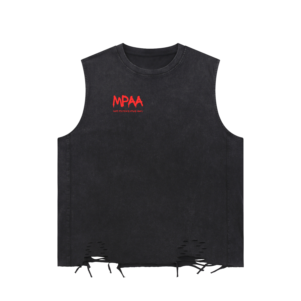 Snow Washed Raw-Hem Tank Top