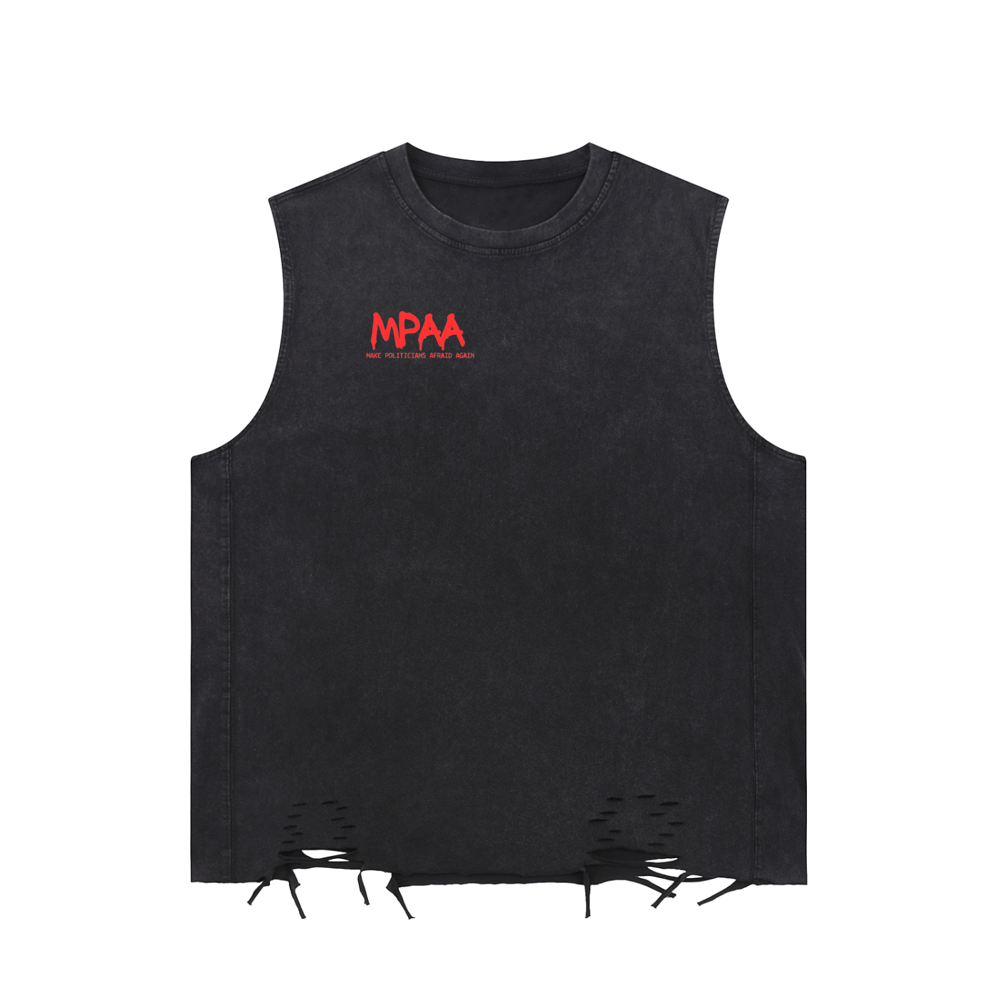 Snow Washed Raw-Hem Tank Top