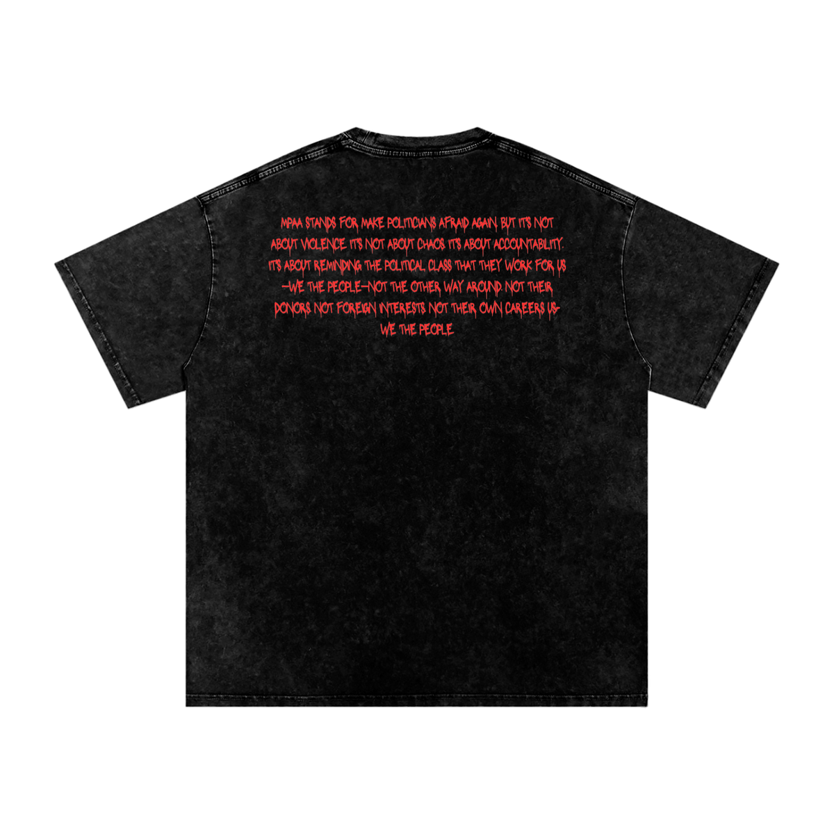 Snow Washed Oversized Cotton T-Shirt
