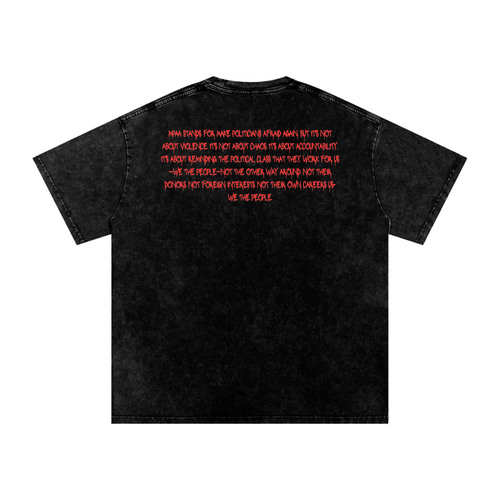 Snow Washed Oversized Cotton T-Shirt